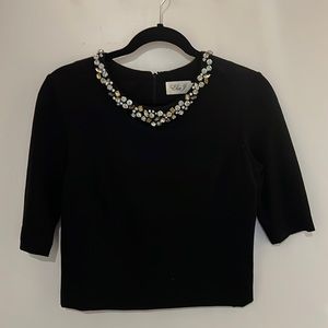 Eliza J jewelled cropped top
